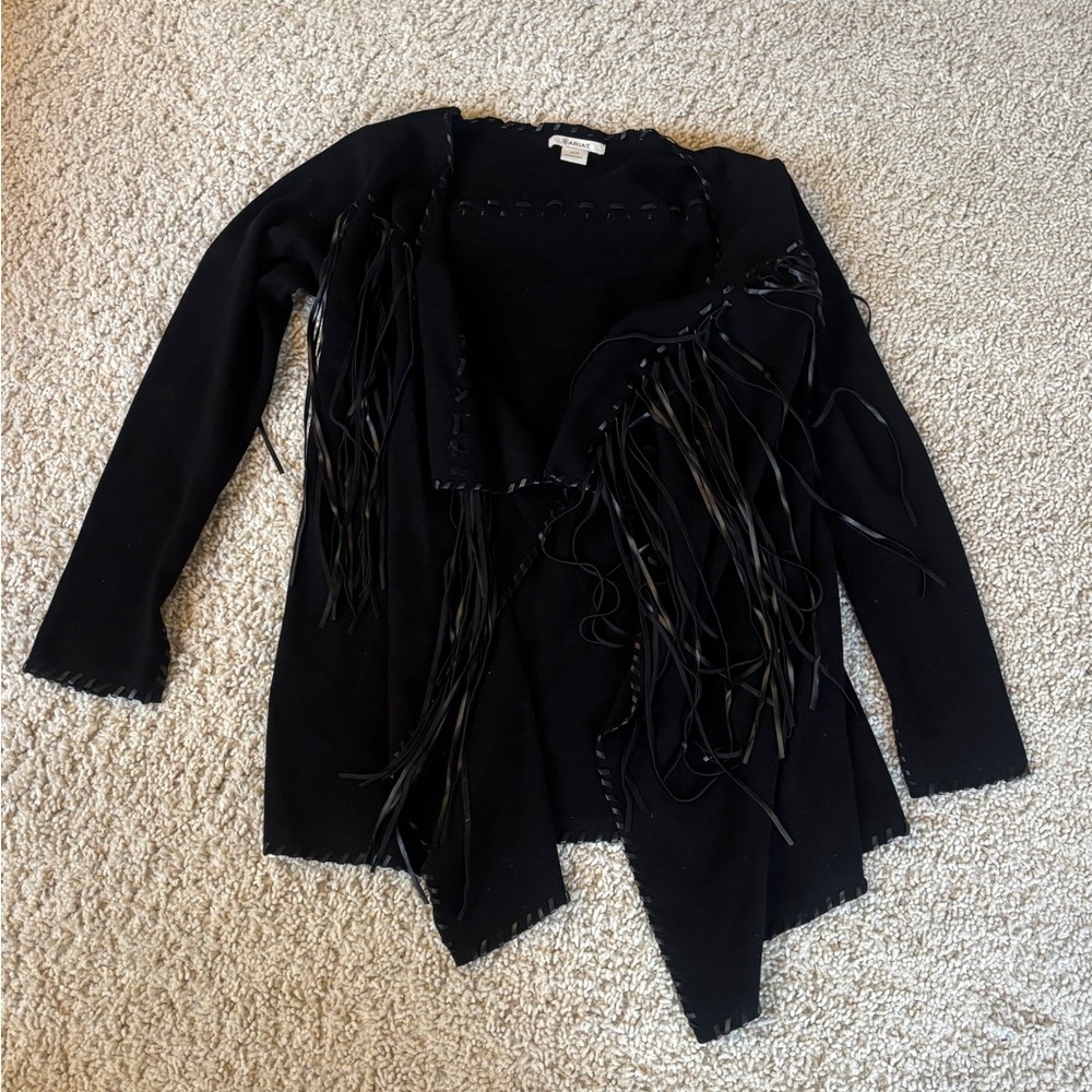 Black Fringe Ariat Women's Sweater